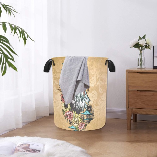 Wonderful  eagle with moon and sun Laundry Bag (Large)