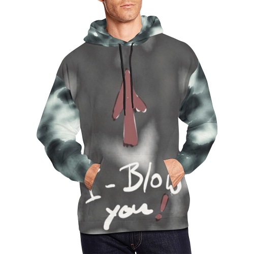 i-Blow You All Over Print Hoodie for Men (USA Size) (Model H13)
