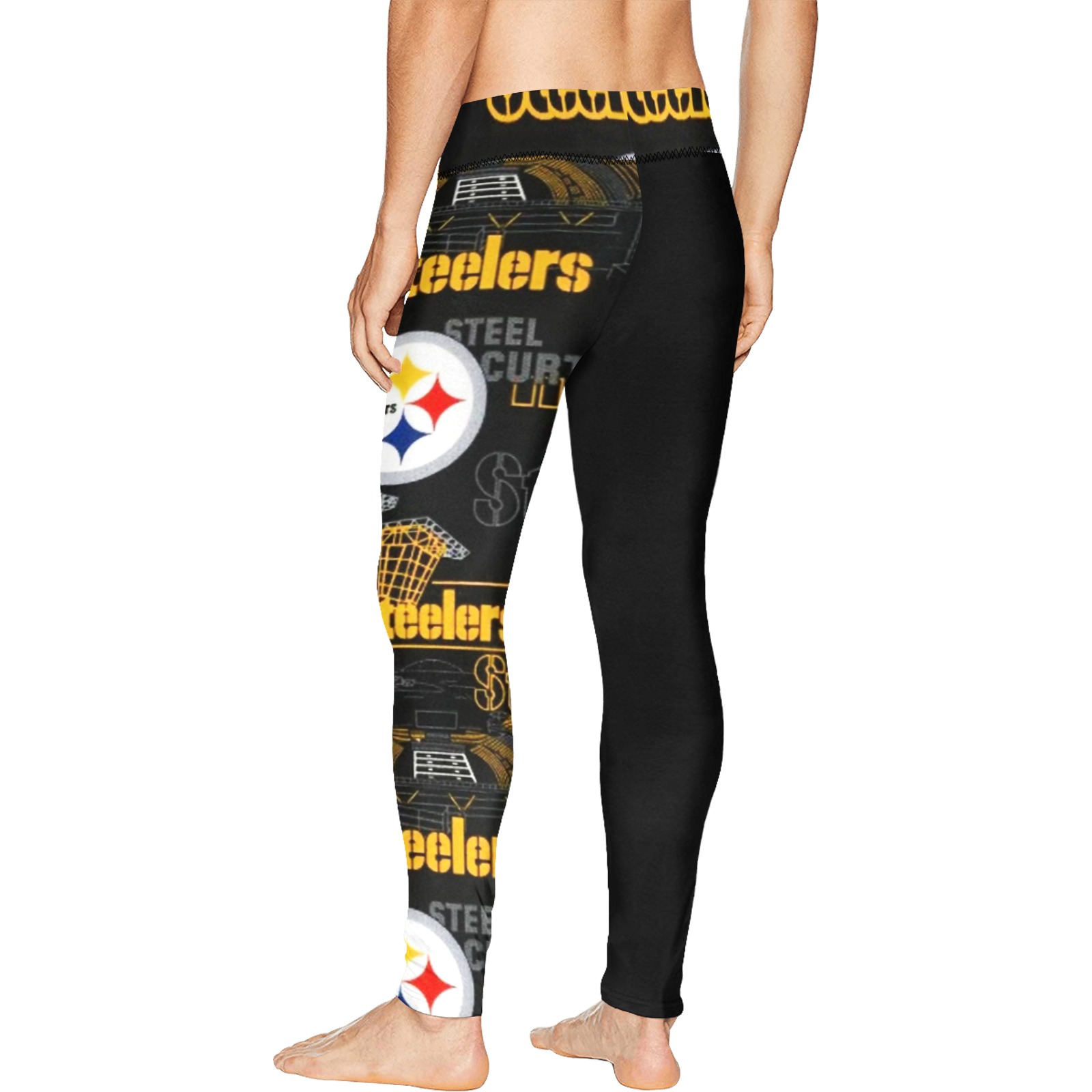 Steelers One Leg Men's All Over Print Leggings (Model L38)