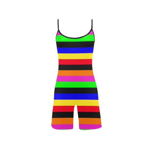 multicolour Women's Short Yoga Bodysuit