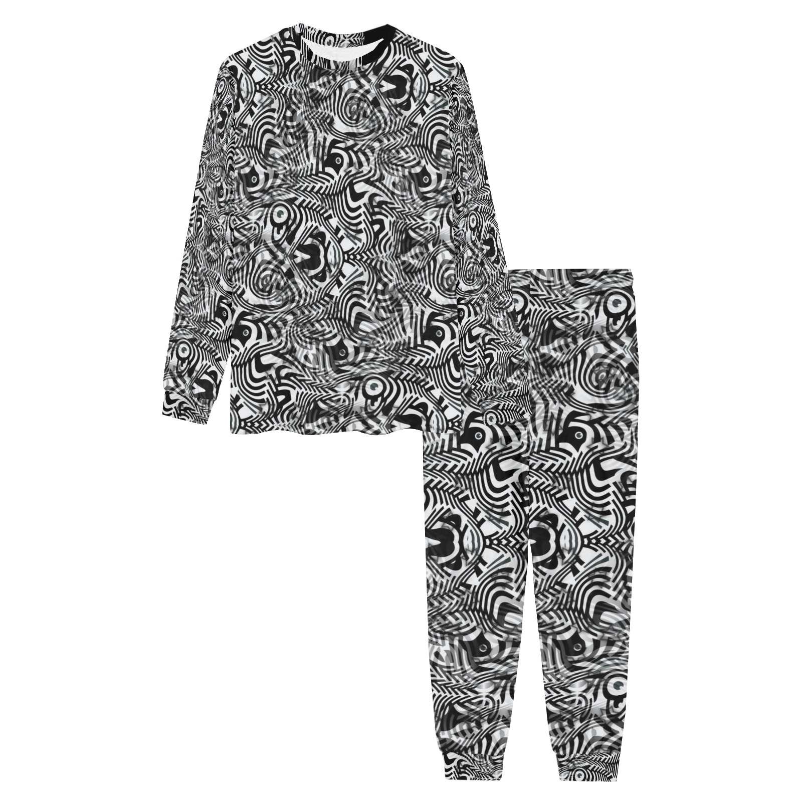 Zebra by Artdream Men's All Over Print Pajama Set with Custom Cuff