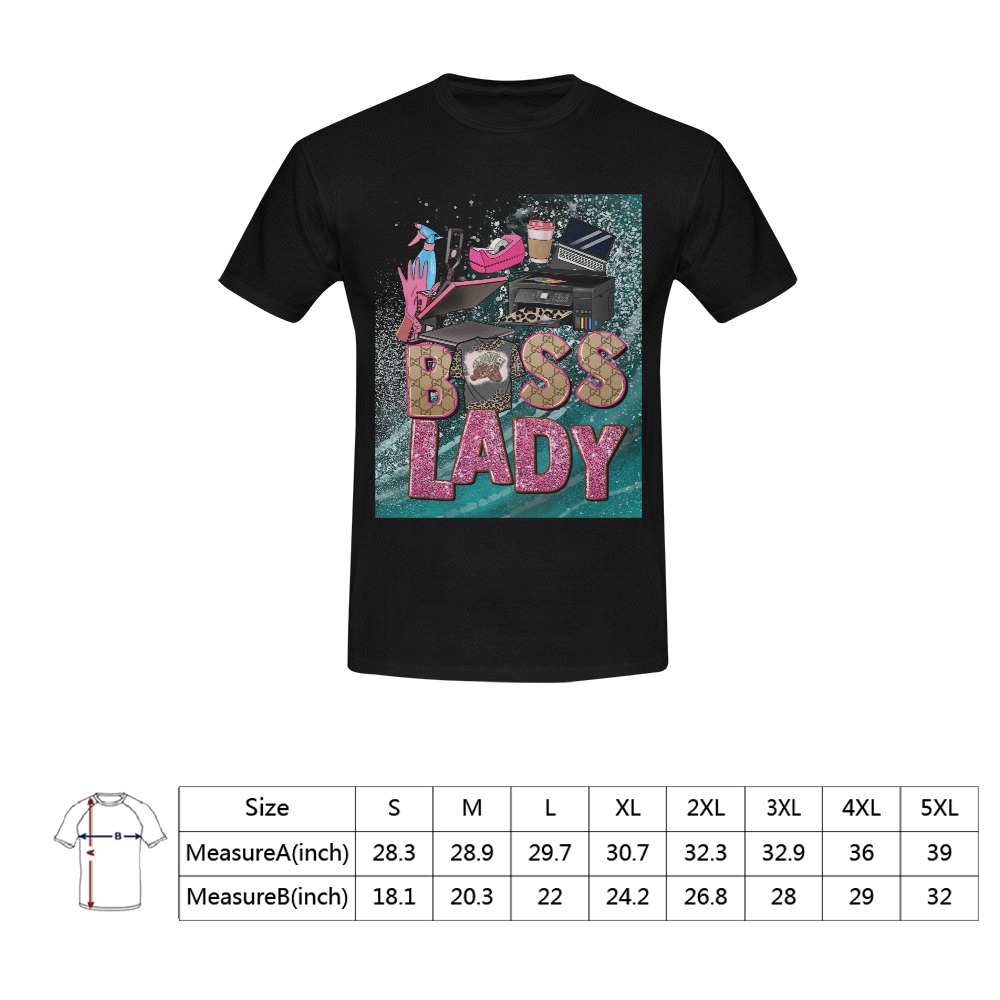 Boss Lady Men's T-Shirt in USA Size (Front Printing Only)
