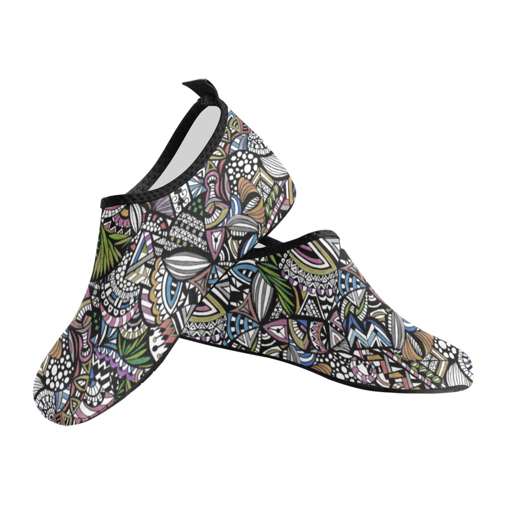 Mind Meld - Colour Women's Slip-On Water Shoes (Model 056)