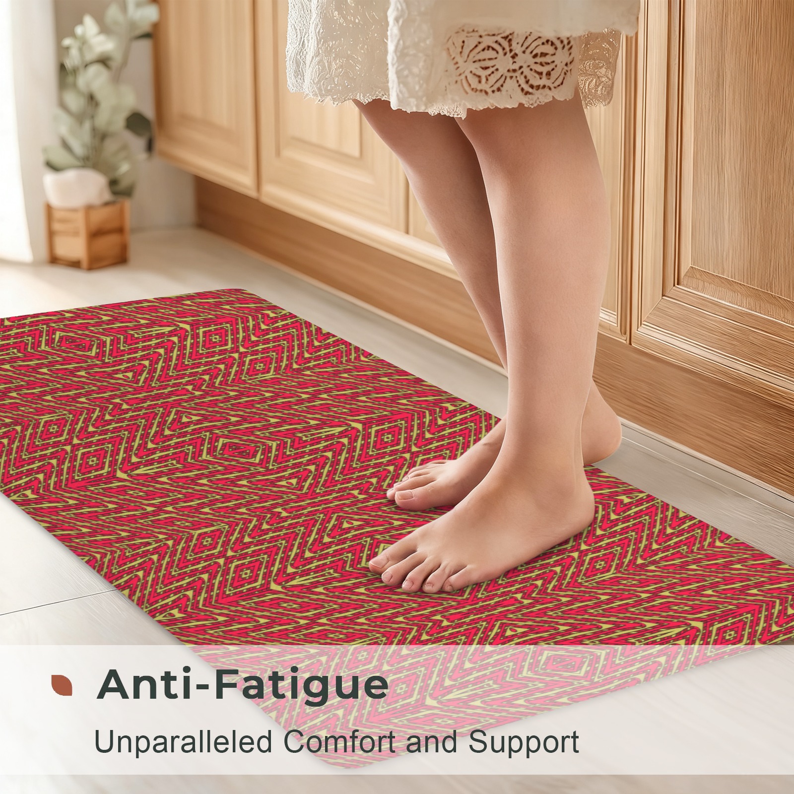 Trabal Pvc tribal psychedelic PVC Anti-Fatigue Kitchen Mat | ID: D7674885