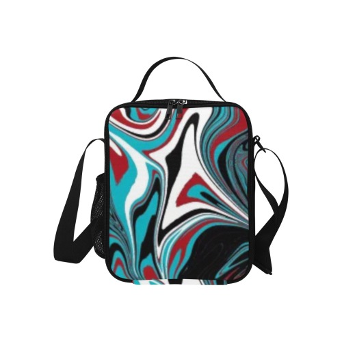 Dark Wave of Colors All Over Print Crossbody Lunch Bag for Kids (Model 1722)