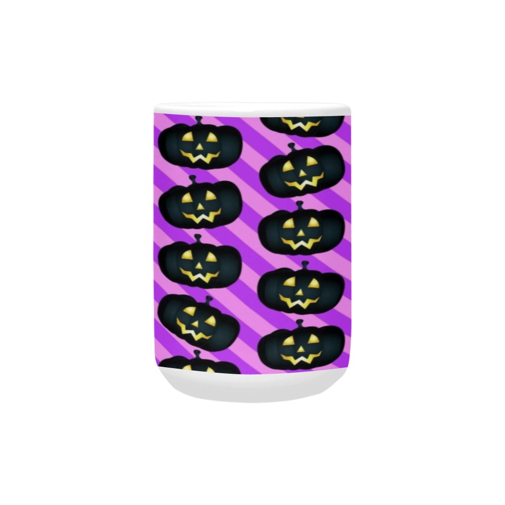 Pumpkins on Purple Custom Ceramic Mug (15OZ)