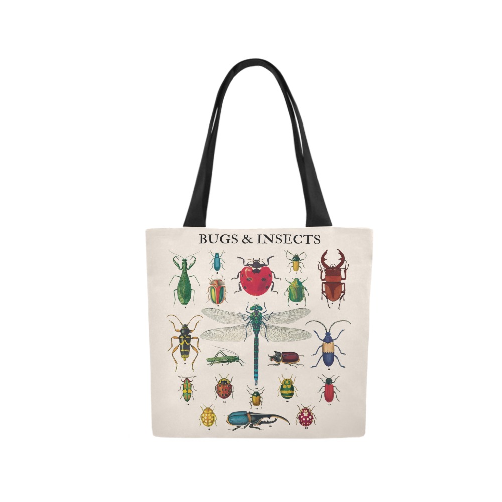 Entomemeology Vintage BUGS & INSECTS Canvas Tote Bag (Model 1657)