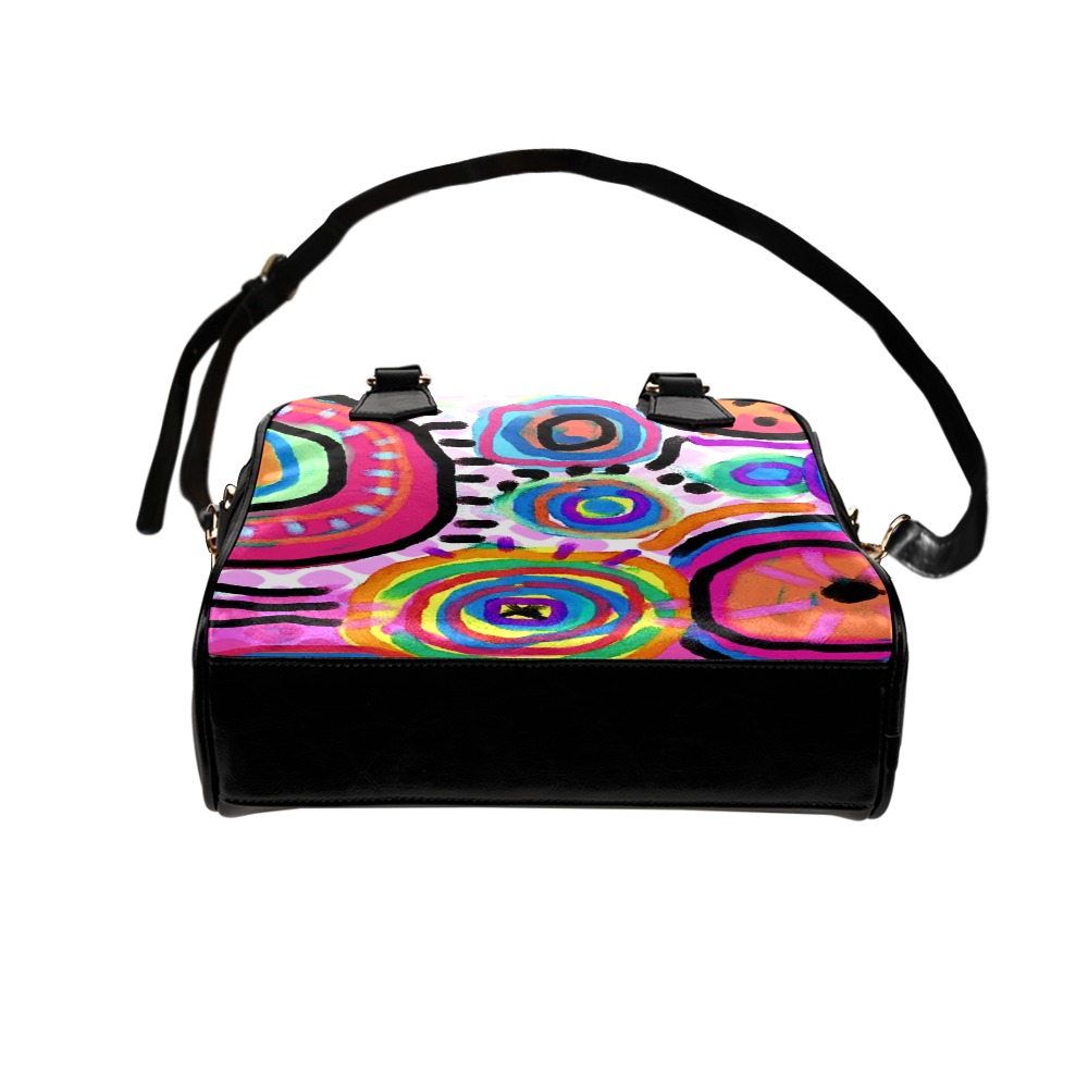 Unique Abstract Art Satchel Purse Shoulder Handbag (Model 1634)