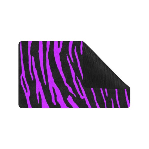 Purple Tiger Stripes Doormat 30"x18" (Black Base)