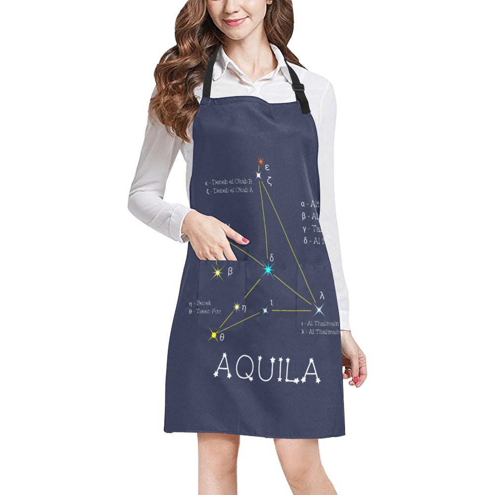 Star constellation Aquila eagle funny astronomy All Over Print Apron