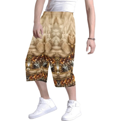 Armalanikai designer print Polynesian style shorts Men's All Over Print Baggy Shorts (Model L37)
