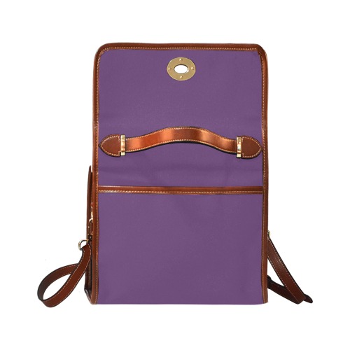 color purple 3515U Waterproof Canvas Bag-Brown (All Over Print) (Model 1641)