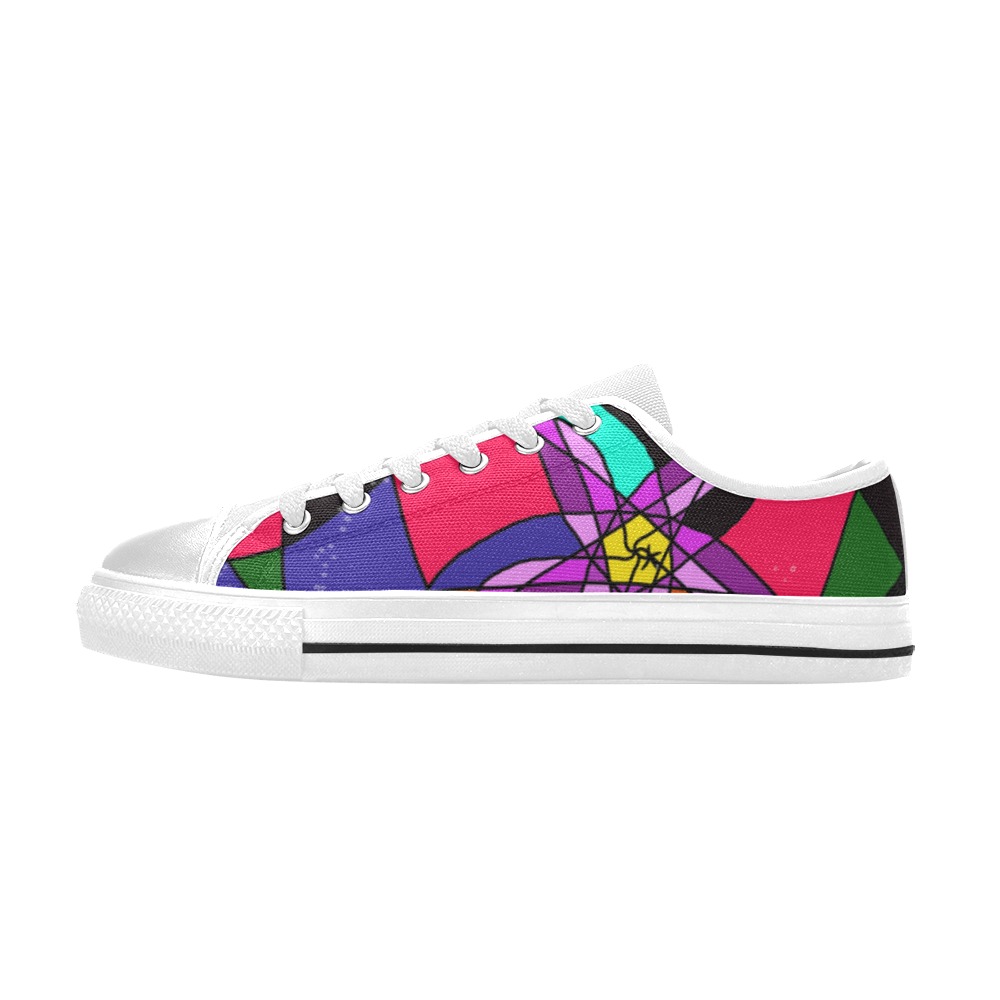 Abstract Design S 2020 Low Top Canvas Shoes for Kid (Model 018)