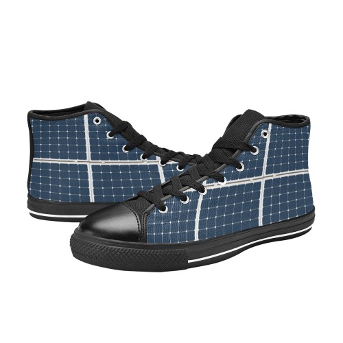 Solar Technology Power Panel Image Sun Energy Men’s Classic High Top Canvas Shoes (Model 017)