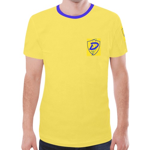 Dionio Clothing - T-shirt ( Small Yellow Shield Logo) New All Over Print T-shirt for Men (Model T45)