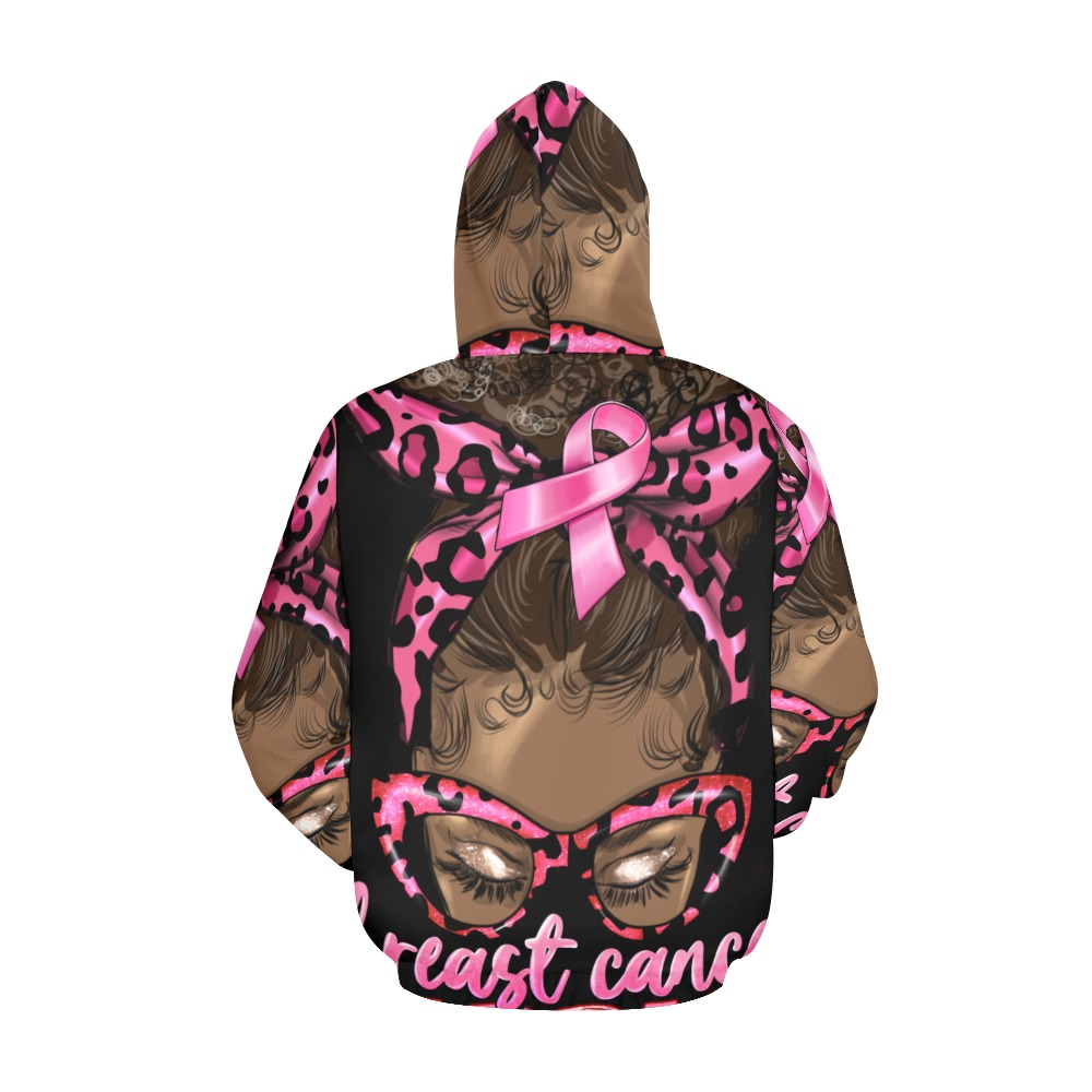 Breast Cancer Queen All Over Print Hoodie for Men (USA Size) (Model H13)