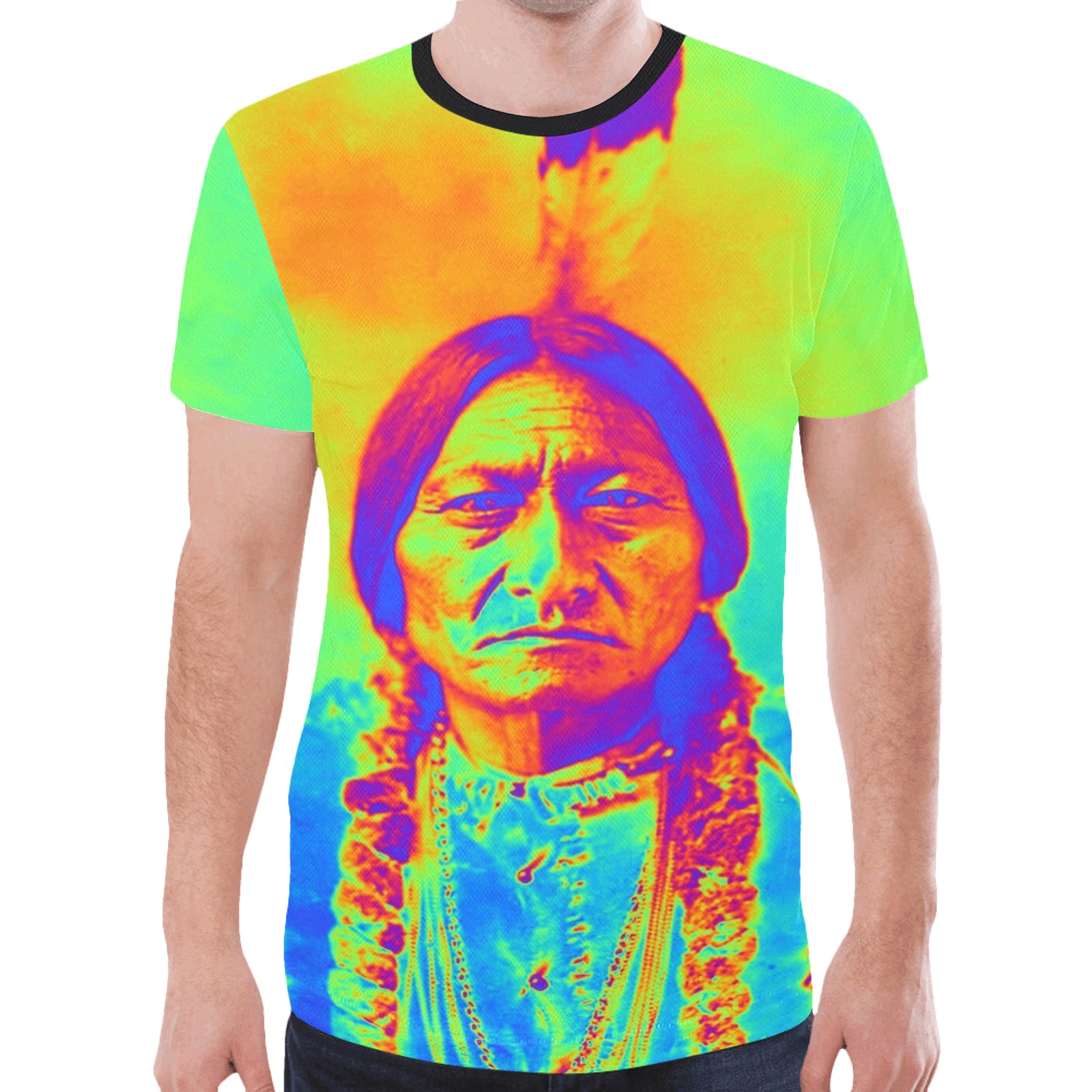 Sitting Bull New All Over Print T-shirt for Men (Model T45)