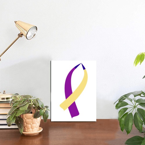 Awareness Ribbon (Bladder Cancer) Photo Panel for Tabletop Display 6"x8"