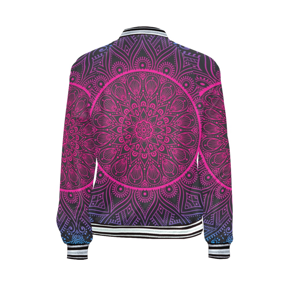 Mandala All Over Print Bomber Jacket for Women (Model H21)