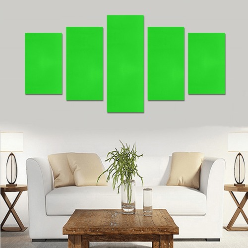Merry Christmas Green Solid Color Canvas Print Sets C (No Frame)