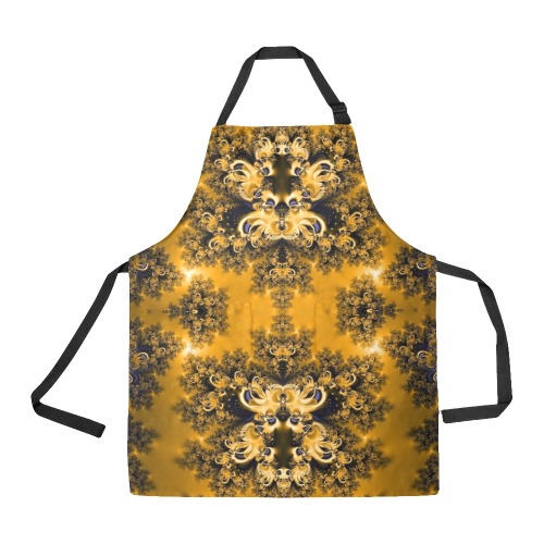 Golden Sun through the Trees Frost Fractal All Over Print Apron