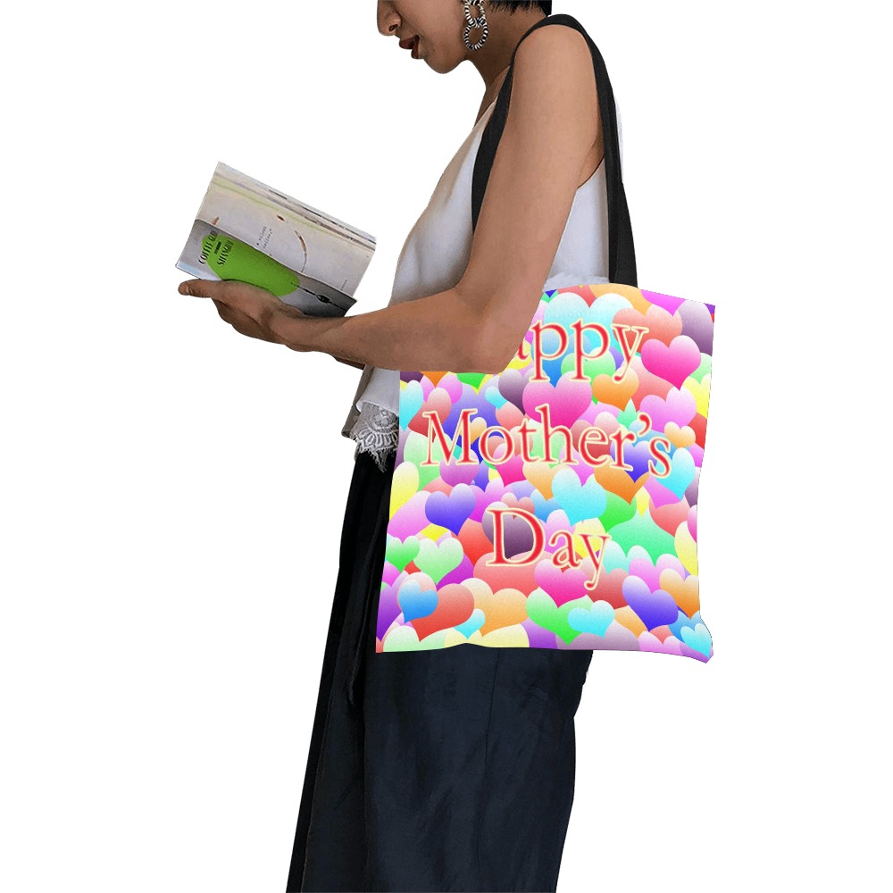 Mother's Day Hearts All Over Print Canvas Tote Bag/Small (Model 1697)
