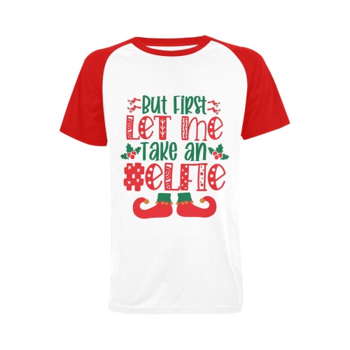 But First Let Me Take an #elfie-01 Men's Raglan T-shirt (USA Size) (Model T11)