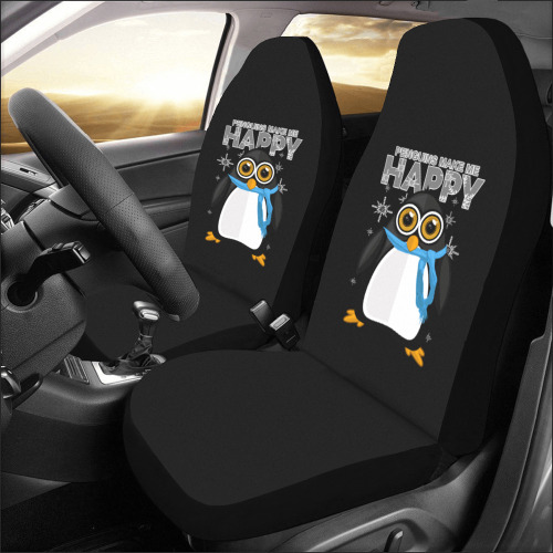 Penguins Make Me Happy Car Seat Covers (Set of 2)