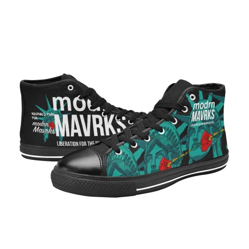 Pean for Modrn Mavrks Men’s Classic High Top Canvas Shoes (Model 017)