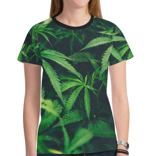 Herbal New All Over Print T-shirt for Women (Model T45)