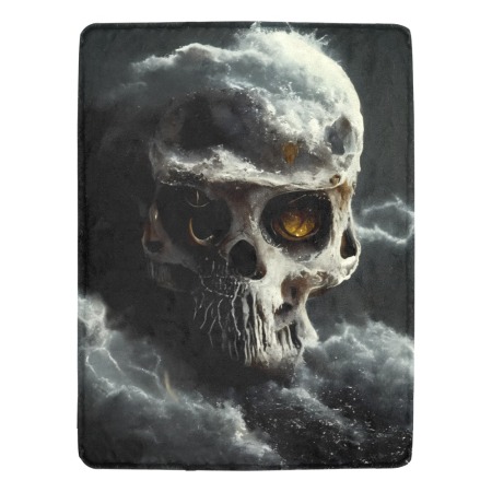 Storm Cloud Skull Fleece Blanket 60x80