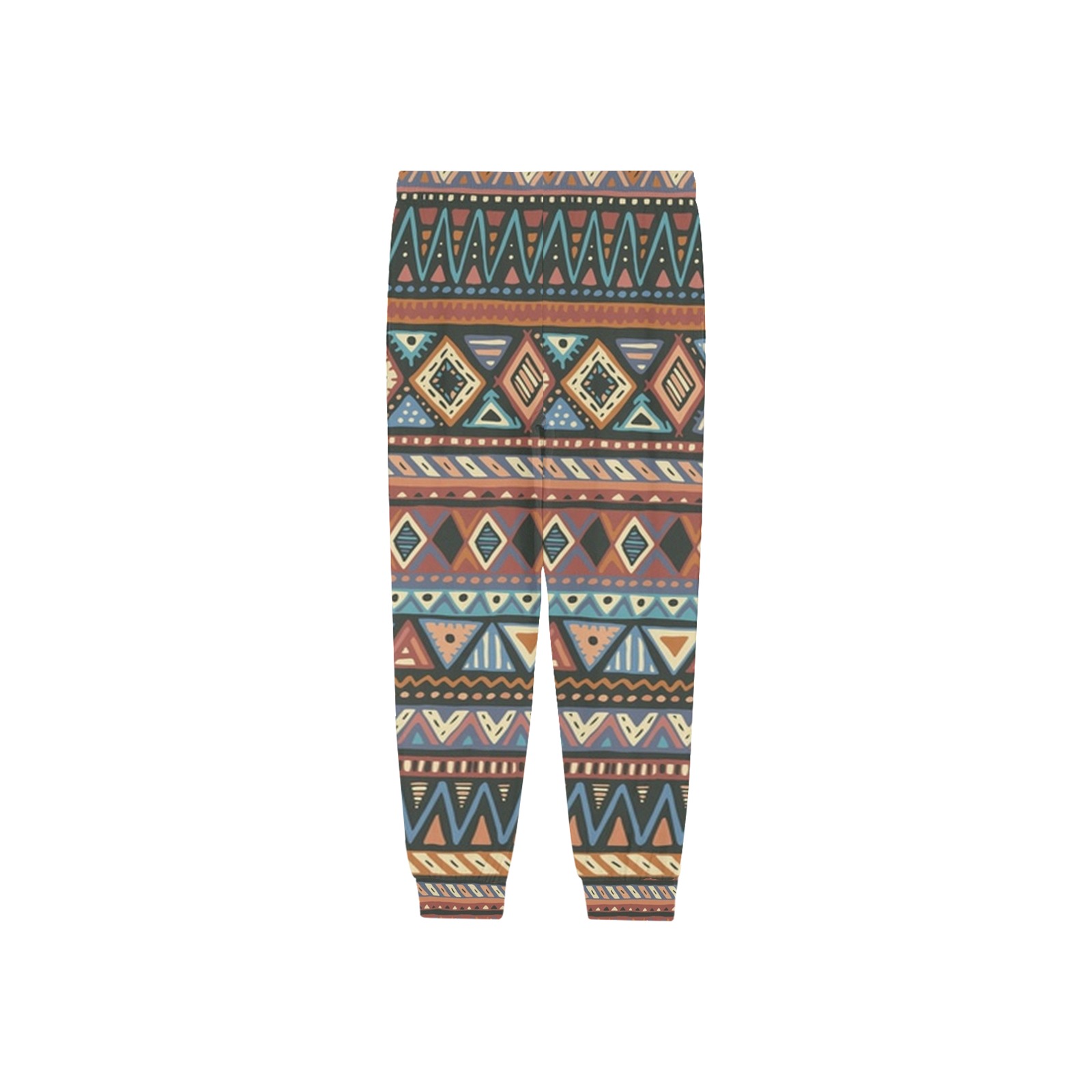 Tribal Geometric Abstract Men's Pajama Trousers with Custom Cuff