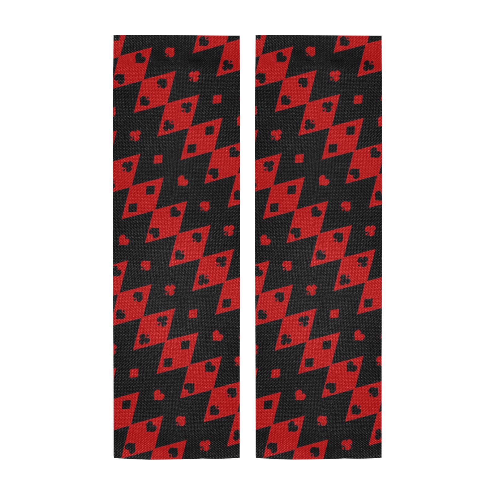 Black Red Play Card Shapes Diagonal Door Curtain Tapestry