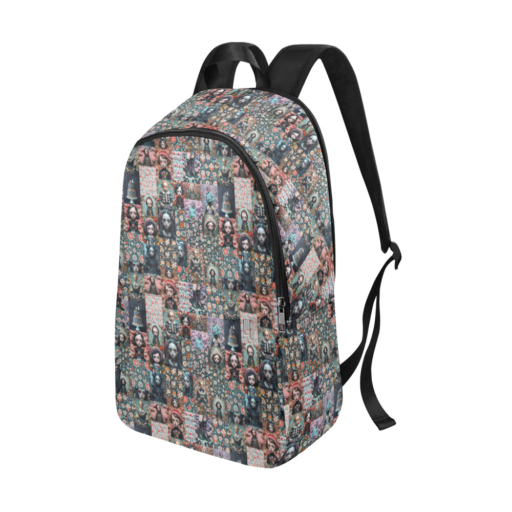 gothic floral cake collagepat Fabric Backpack for Adult (Model 1659)