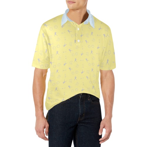 Fling Spring Men's All Over Print Polo Shirt (Model T55)