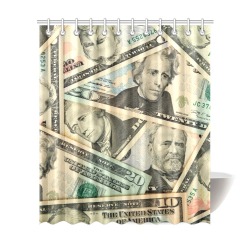 US PAPER CURRENCY Shower Curtain 72"x84"