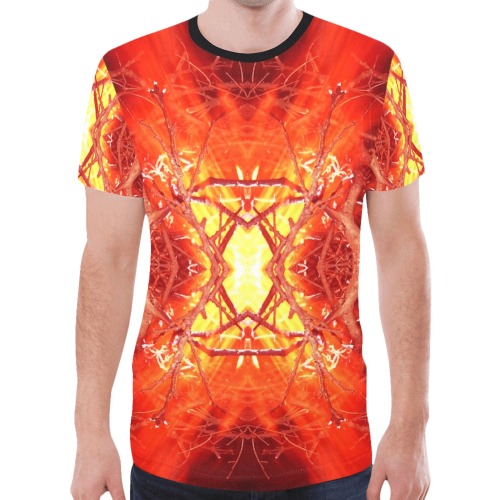Abstract Fire New All Over Print T-shirt for Men (Model T45)