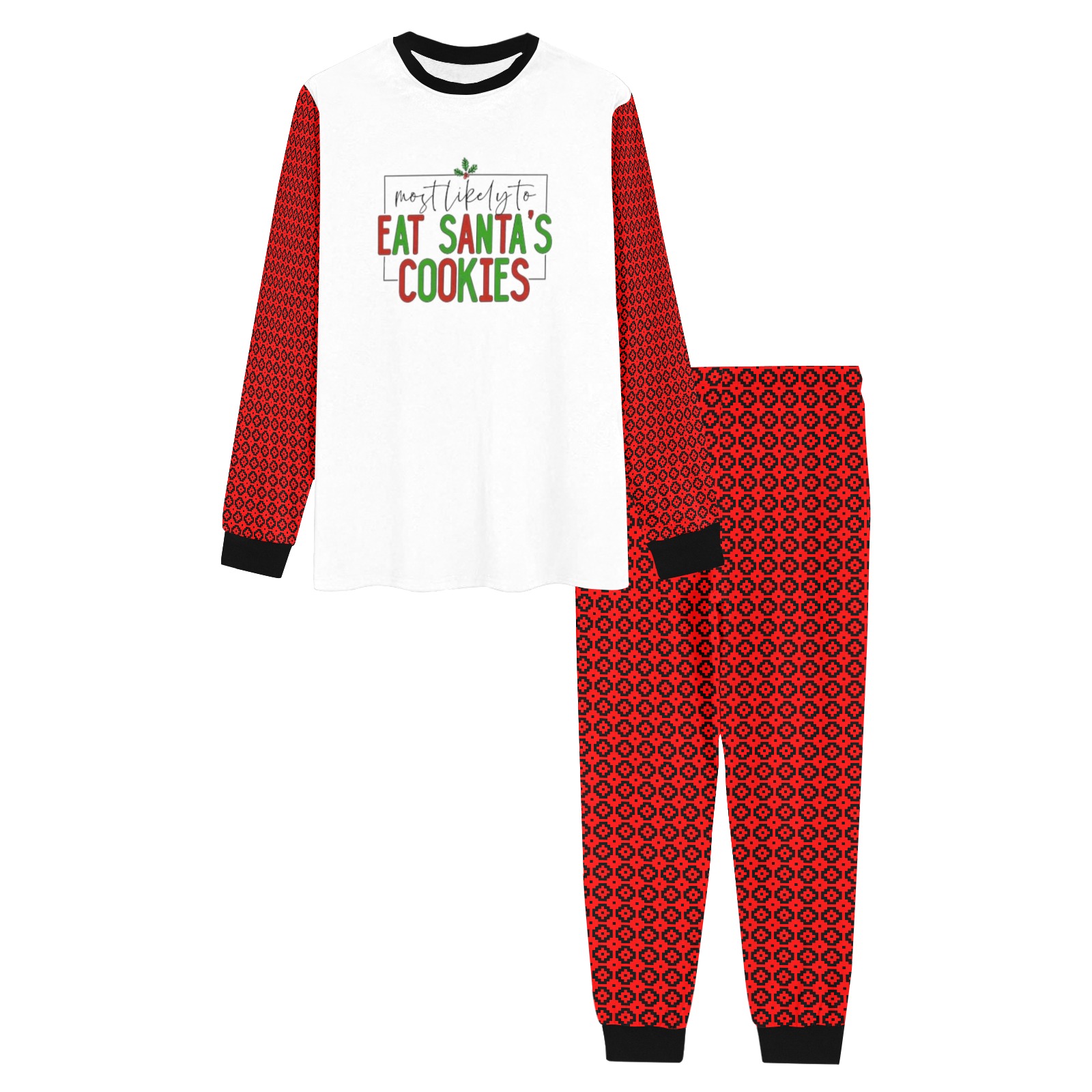 Most Likely to Eat Santa's Cookies Men's All Over Print Pajama Set