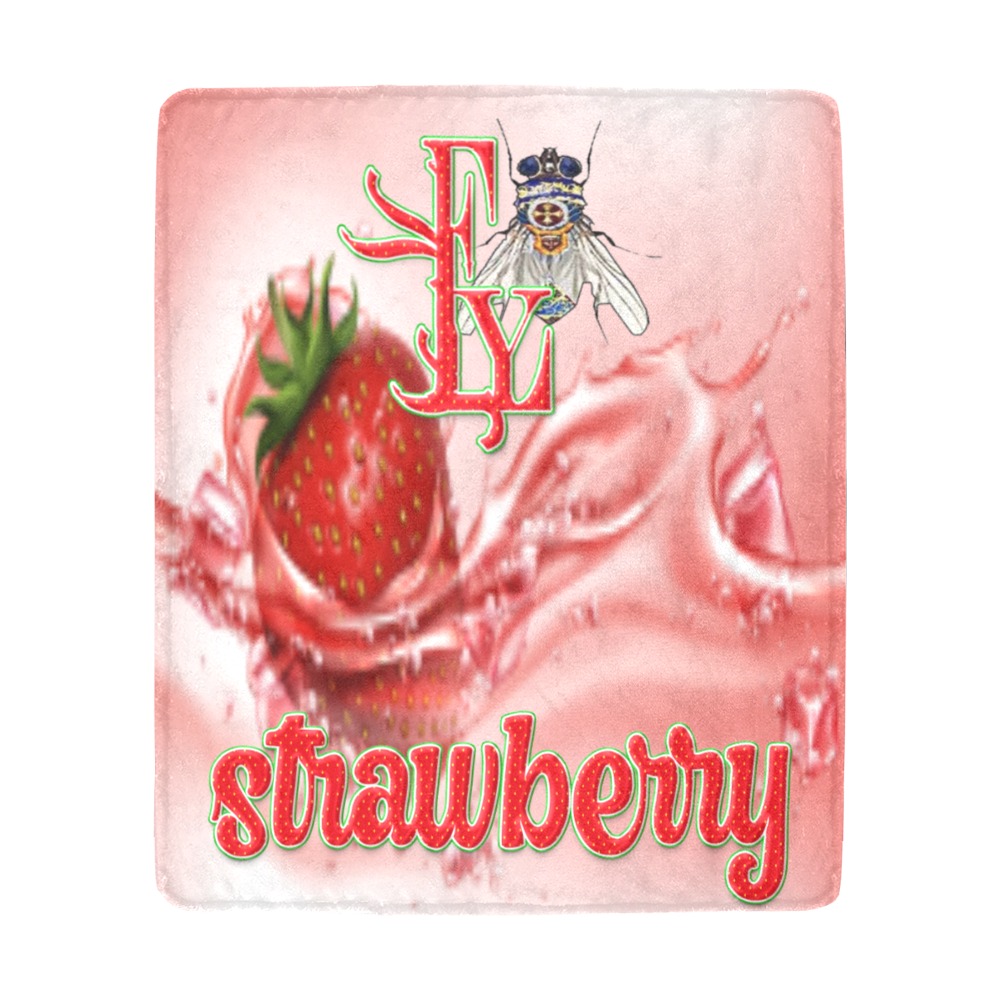 Strawberry Black Ultra-Soft Micro Fleece Blanket 40