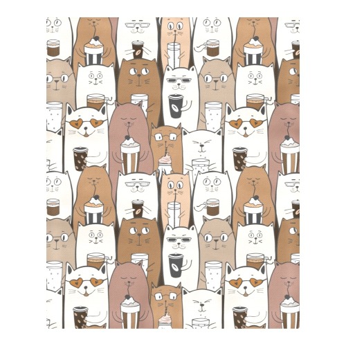 Cats and Coffee 3-Piece Bedding Set