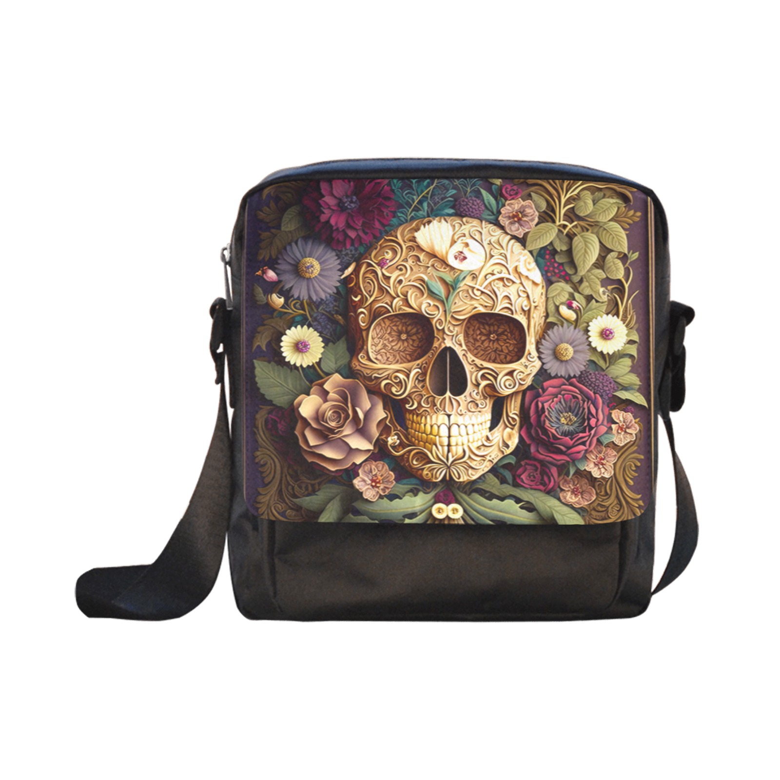 Baroque Skull Crossbody Bag Crossbody Nylon Bags (Model 1633)