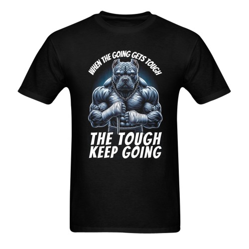 When The Going Gets Tough, The Tough Keep Going Men's T-shirt in USA Size (Front Printing Only) (Model T02)