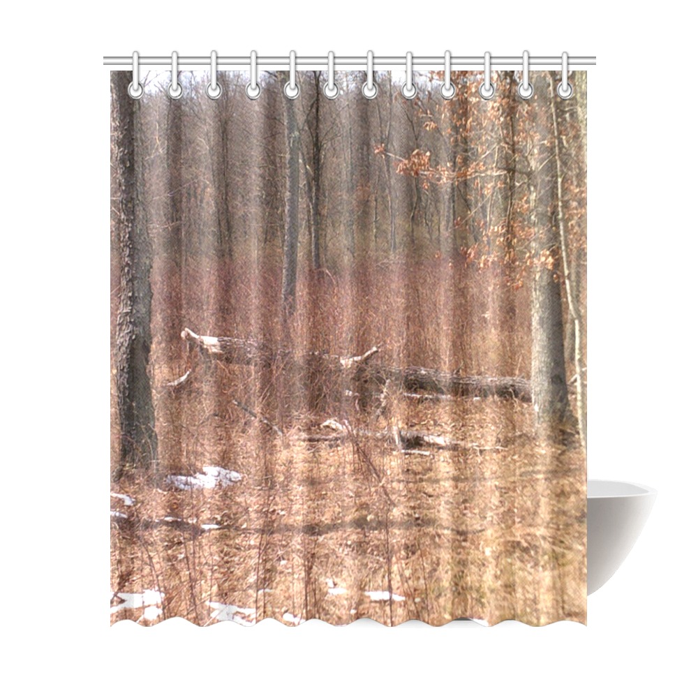 Falling tree in the woods Shower Curtain 72"x84"