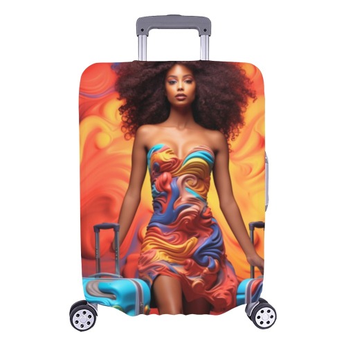 Traveling Beauty (Large) Luggage Cover/Large 26"-28"