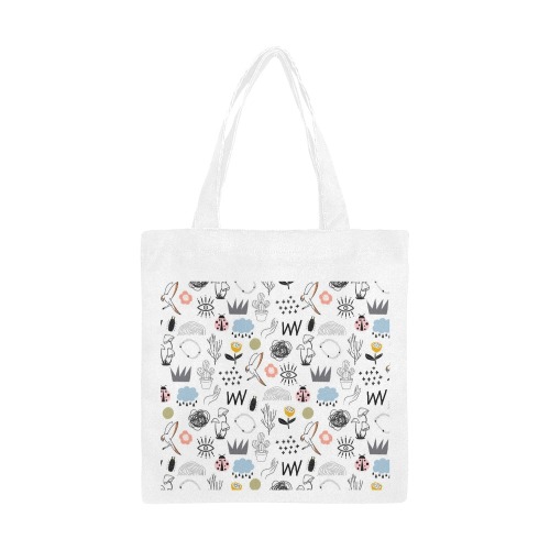 Doodle Canvas Tote Bag/Small (Model 1700)