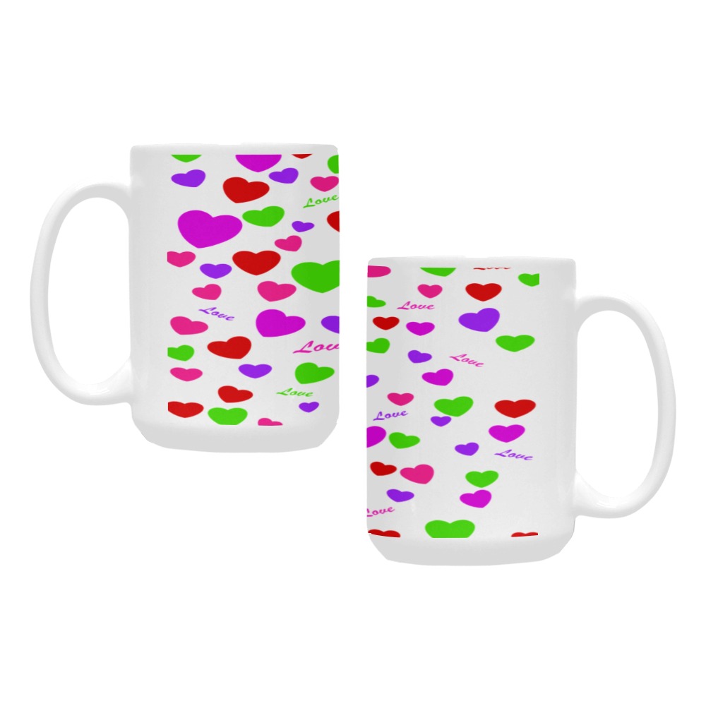 Love And Hearts Custom Ceramic Mug (15OZ)