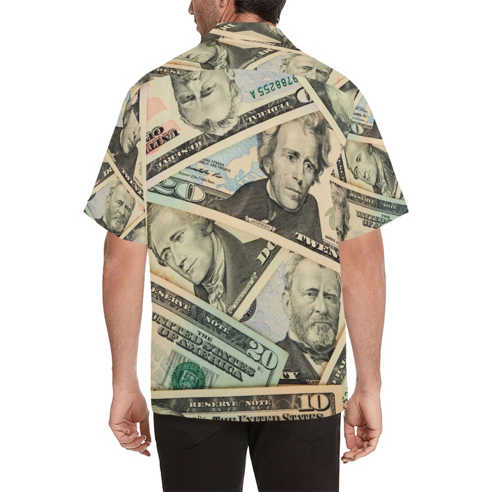 US PAPER CURRENCY Hawaiian Shirt with Merged Design (Model T58)