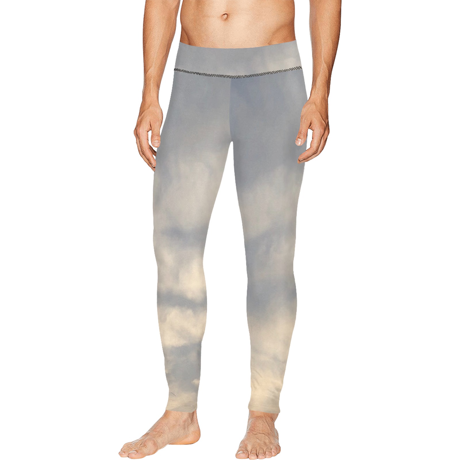 Rippled Cloud Collection Men's All Over Print Leggings (Model L38)