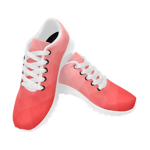 Red gradient geometric mesh pattern Men’s Running Shoes (Model 020)
