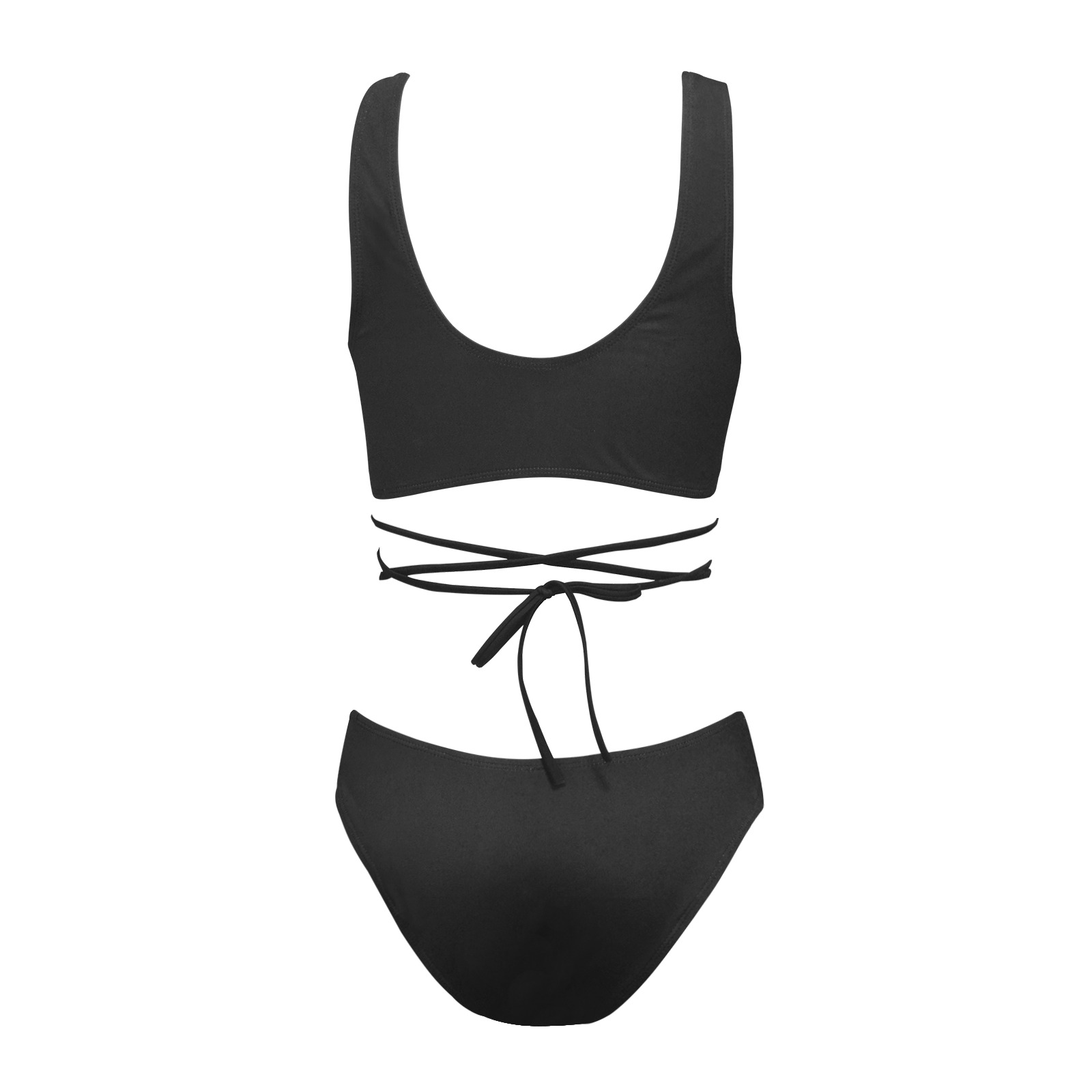 BLACK Cross String Bikini Set (Model S29)